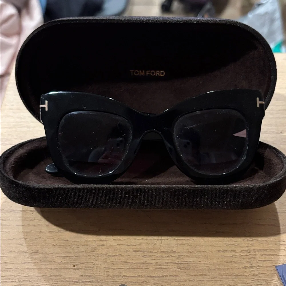Tom Ford Black Karina Cat Eye Sunglasses